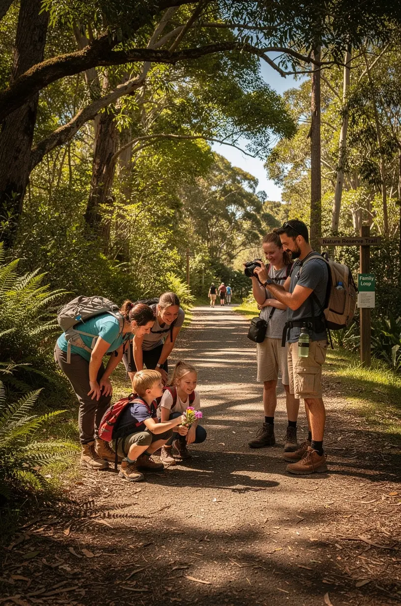 Illustration of sustainable living practices in community.